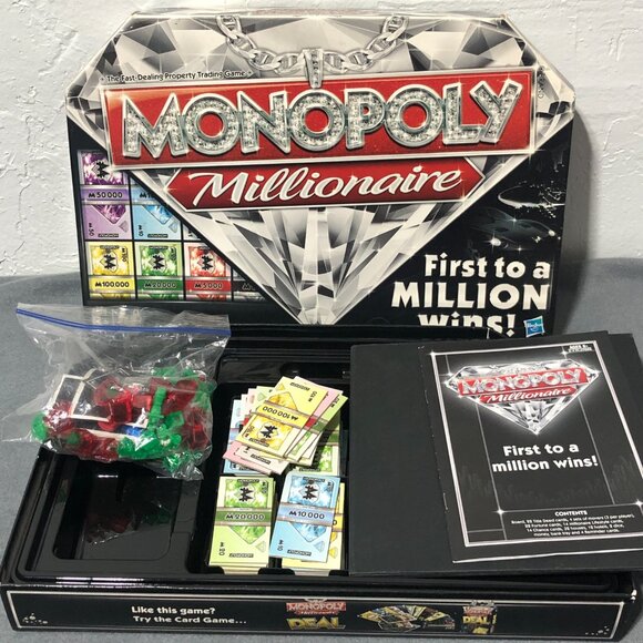 Monopoly Millionaire Hasbro 2012 Property Trading Game Fortune - Picture 4 of 6